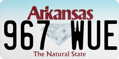 AR license plate 967WUE