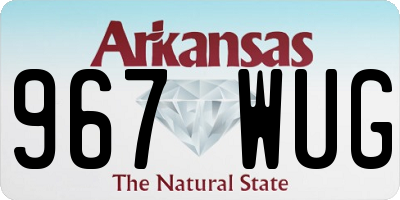 AR license plate 967WUG