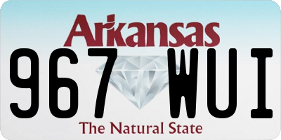 AR license plate 967WUI