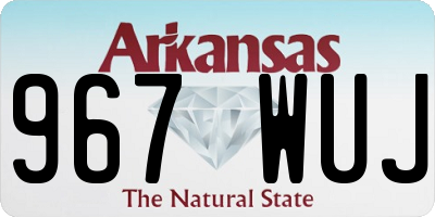 AR license plate 967WUJ