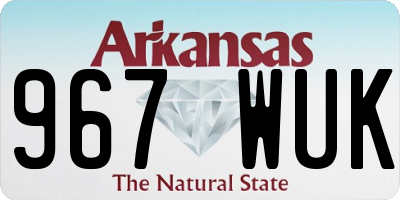 AR license plate 967WUK