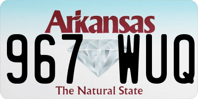 AR license plate 967WUQ