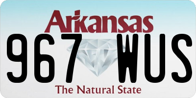 AR license plate 967WUS