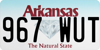 AR license plate 967WUT