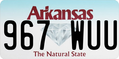 AR license plate 967WUU