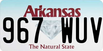 AR license plate 967WUV