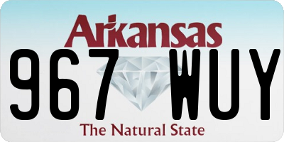 AR license plate 967WUY