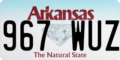 AR license plate 967WUZ