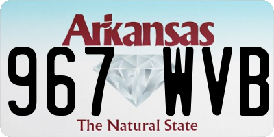 AR license plate 967WVB