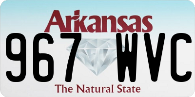 AR license plate 967WVC