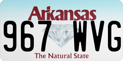 AR license plate 967WVG
