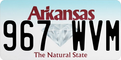 AR license plate 967WVM