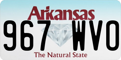 AR license plate 967WVO
