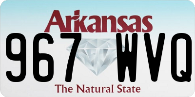 AR license plate 967WVQ