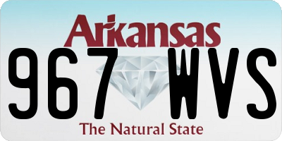 AR license plate 967WVS