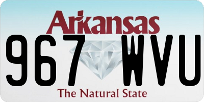 AR license plate 967WVU