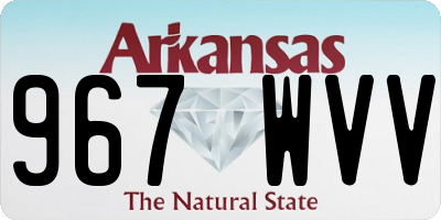 AR license plate 967WVV