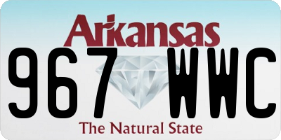 AR license plate 967WWC