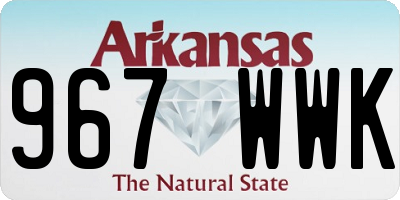 AR license plate 967WWK