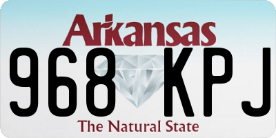 AR license plate 968KPJ