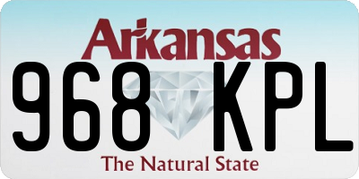 AR license plate 968KPL