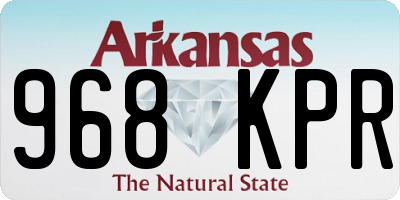 AR license plate 968KPR