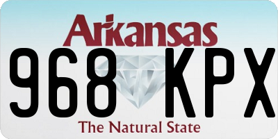 AR license plate 968KPX