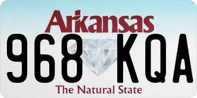 AR license plate 968KQA