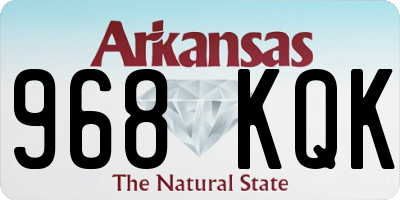 AR license plate 968KQK