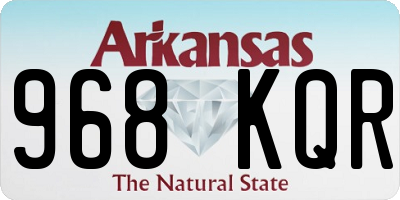 AR license plate 968KQR