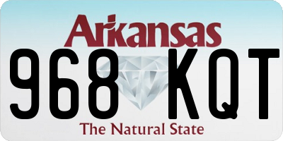 AR license plate 968KQT