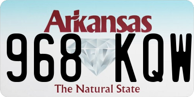 AR license plate 968KQW