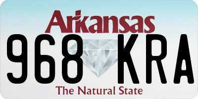 AR license plate 968KRA