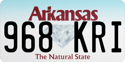 AR license plate 968KRI
