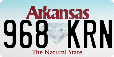 AR license plate 968KRN