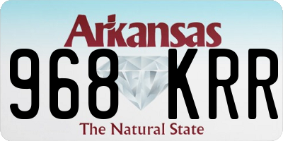 AR license plate 968KRR