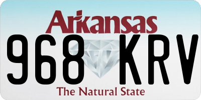 AR license plate 968KRV