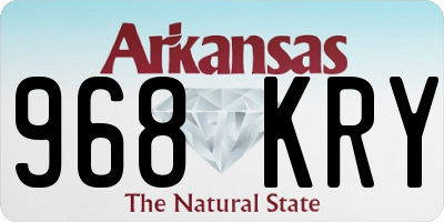 AR license plate 968KRY