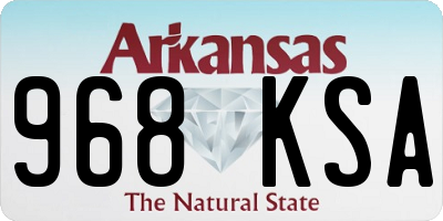 AR license plate 968KSA