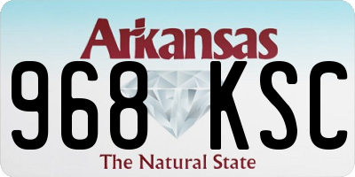AR license plate 968KSC
