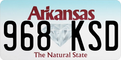 AR license plate 968KSD