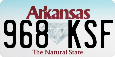 AR license plate 968KSF