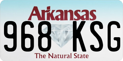 AR license plate 968KSG