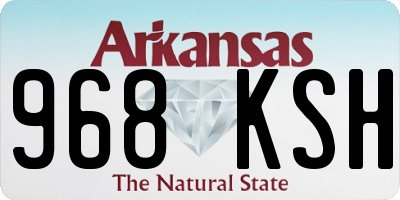 AR license plate 968KSH