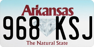 AR license plate 968KSJ