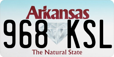 AR license plate 968KSL