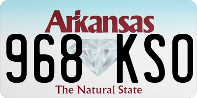 AR license plate 968KSO