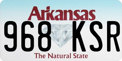 AR license plate 968KSR