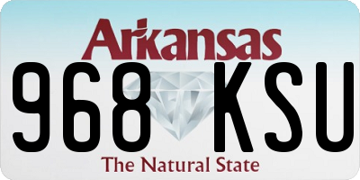 AR license plate 968KSU