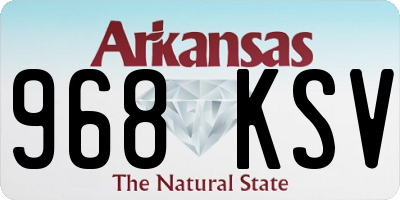 AR license plate 968KSV